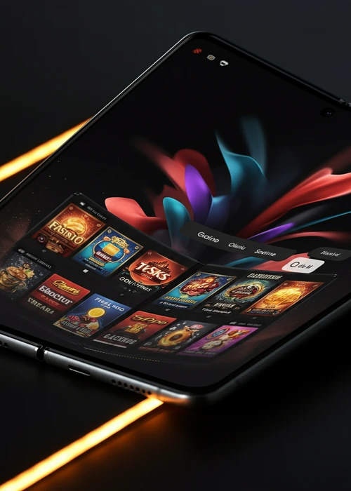 Interface utilisateur de Casinozer présentant une large sélection de jeux de casino et de paris sportifs